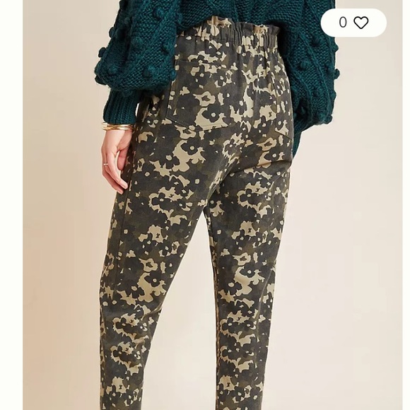 Anthropologie AMADI Floral Camo Trousers NWT - Picture 6 of 6